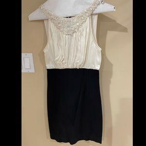 Rebecca Taylor beaded neck line black and white dress for 14 year old.